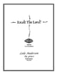 Exalt the Lord! SATB choral sheet music cover